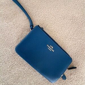 COACH - Blue Leather Wallet clutch